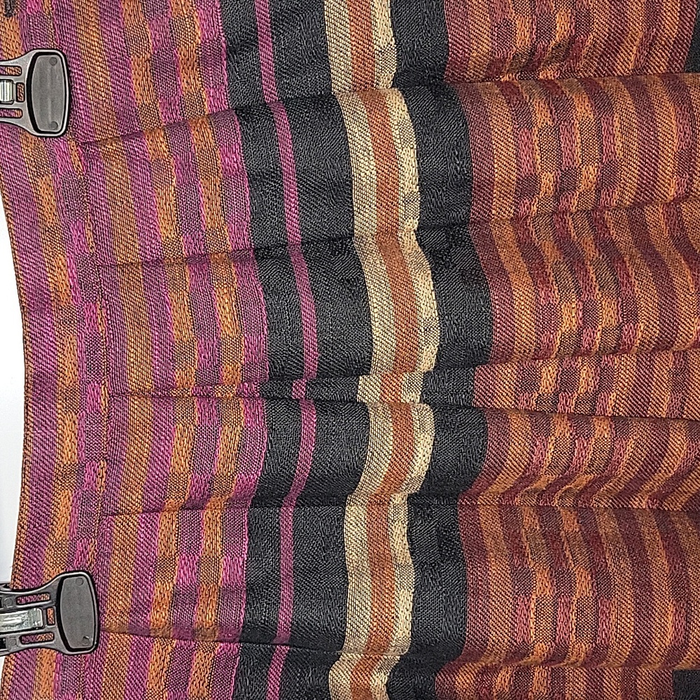 Women's Prophecy Size 10 Rust/Black/Maroon Lined Midi Skirt *Dry Clean Only* - Picture 3 of 8